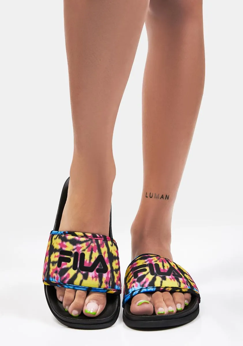 Black Drifter Lux Tie Dye Sandals-