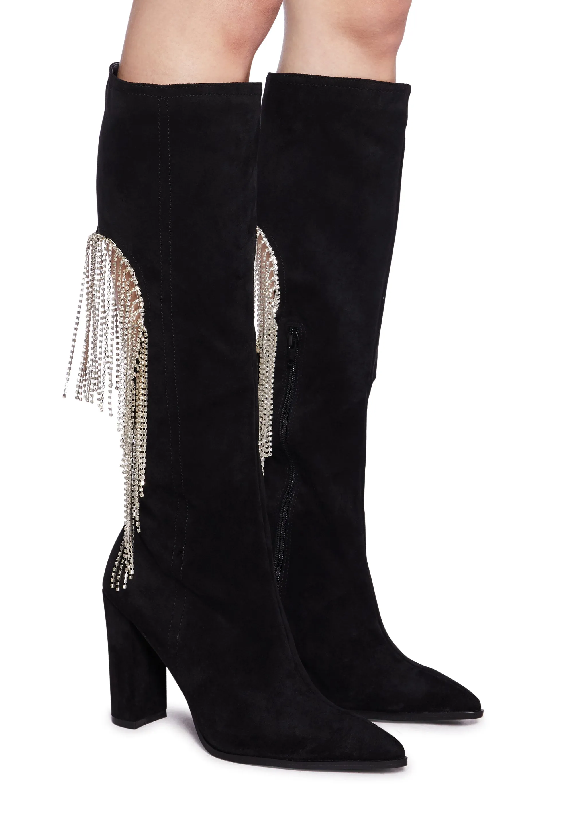 Black Heeled Boots - Jacqueline