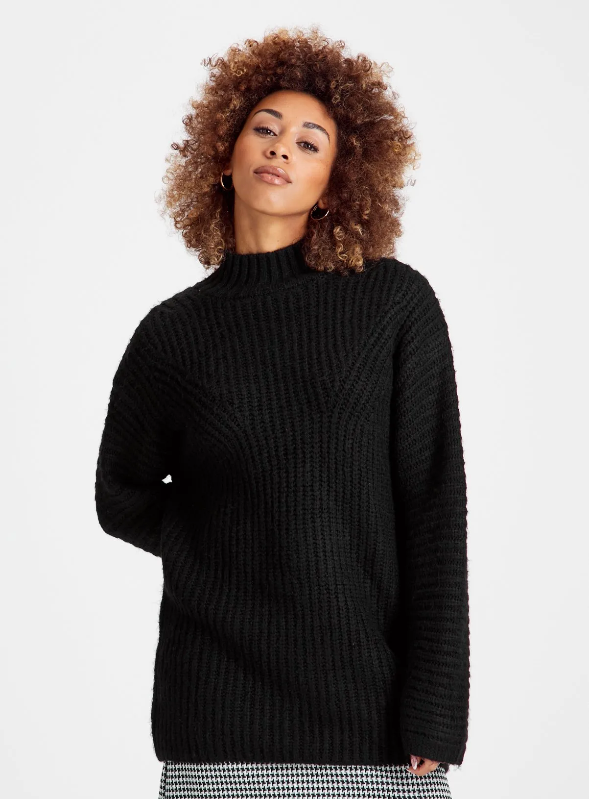 Black Longline Knitted Jumper 18 - Buy Jumpers from Tu - Shop Now : Tu Clothing