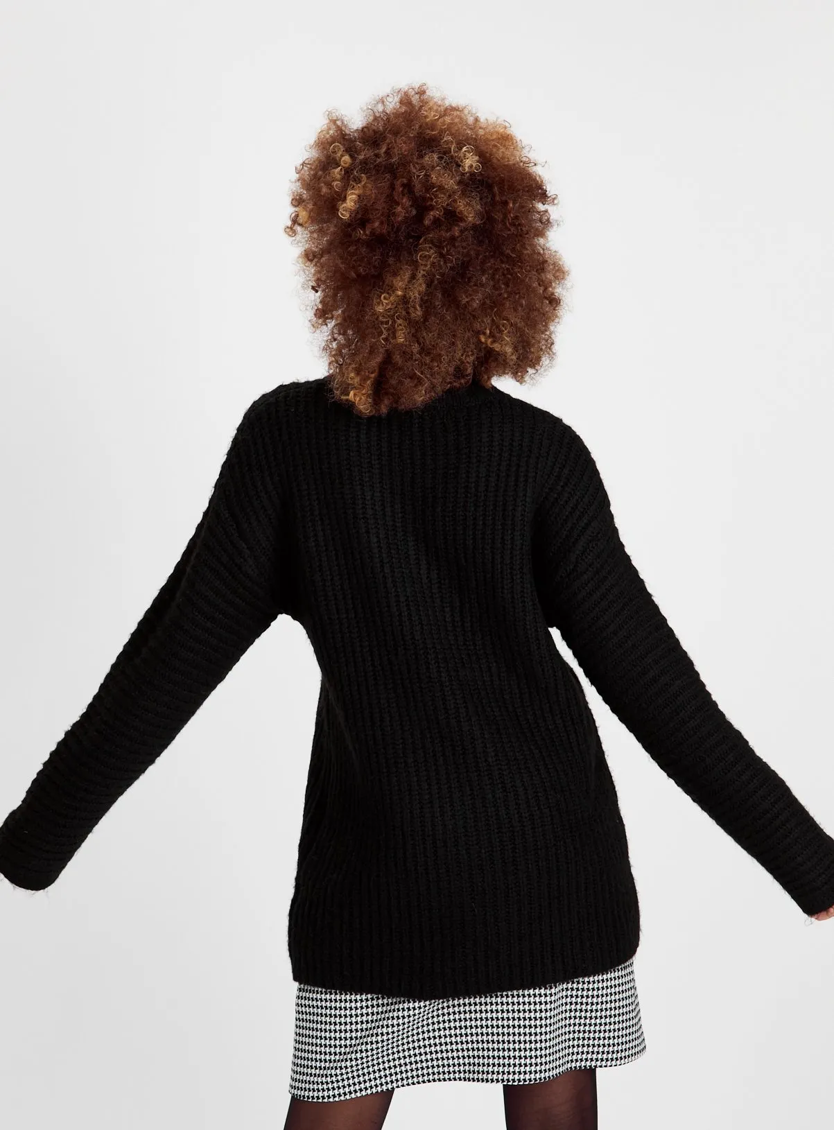 Black Longline Knitted Jumper 18 - Buy Jumpers from Tu - Shop Now : Tu Clothing