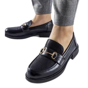 Stylish Black Moccasins with Gennaro Buckle