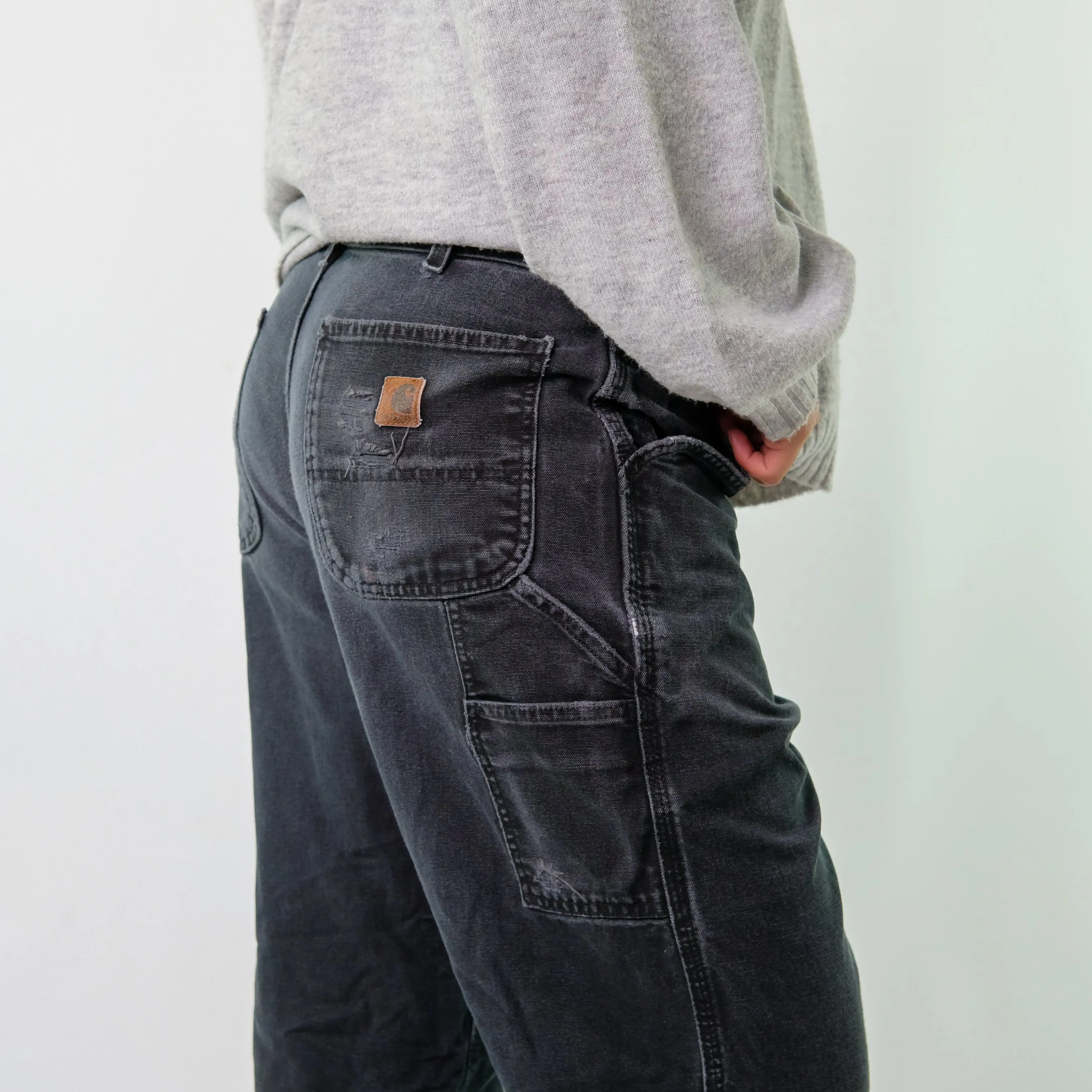 Black y2ks Carhartt Denim Carpenter Jeans Baggy Pants (38x30)