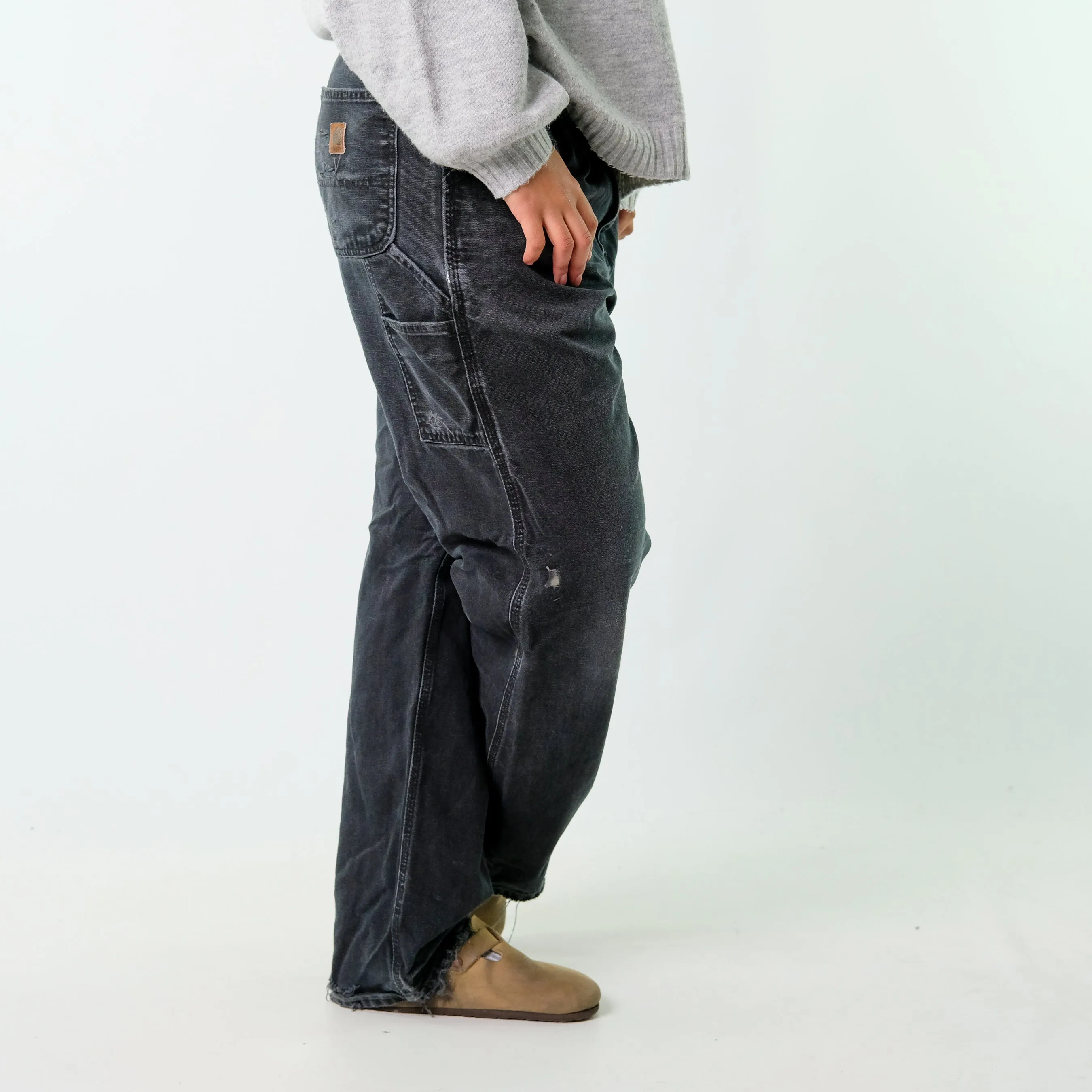 Black y2ks Carhartt Denim Carpenter Jeans Baggy Pants (38x30)