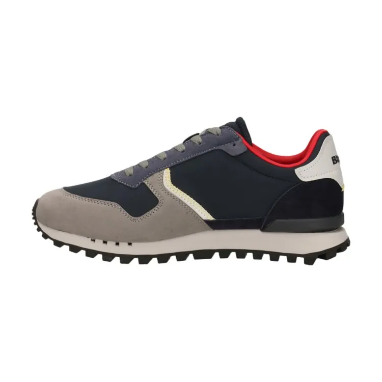 Blauer men's lace-up sneakers in Navy/Red