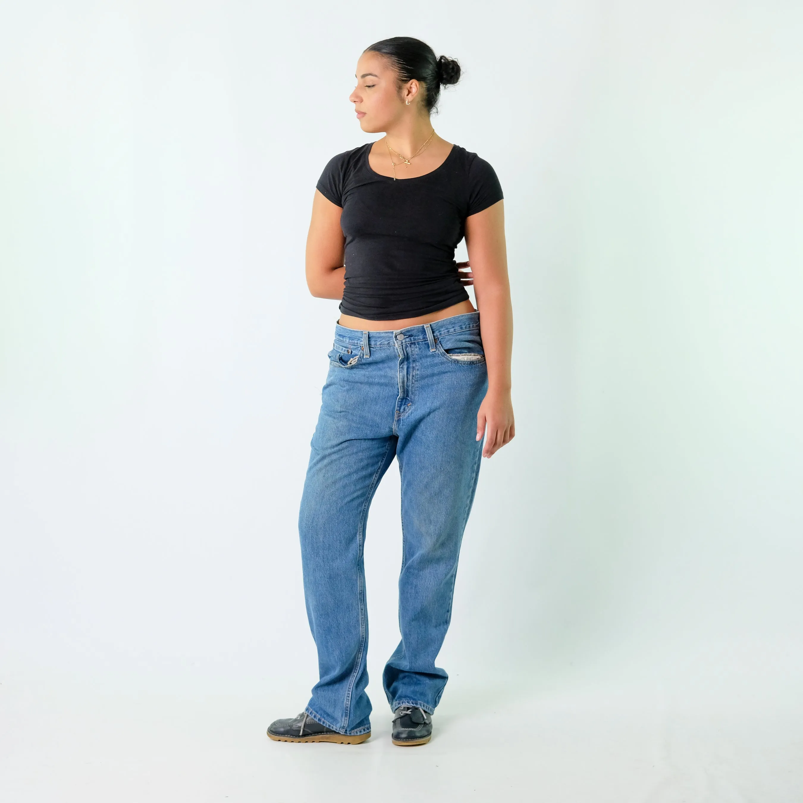 Blue 90s Levi's Denim Jeans Baggy Pants (36x32)