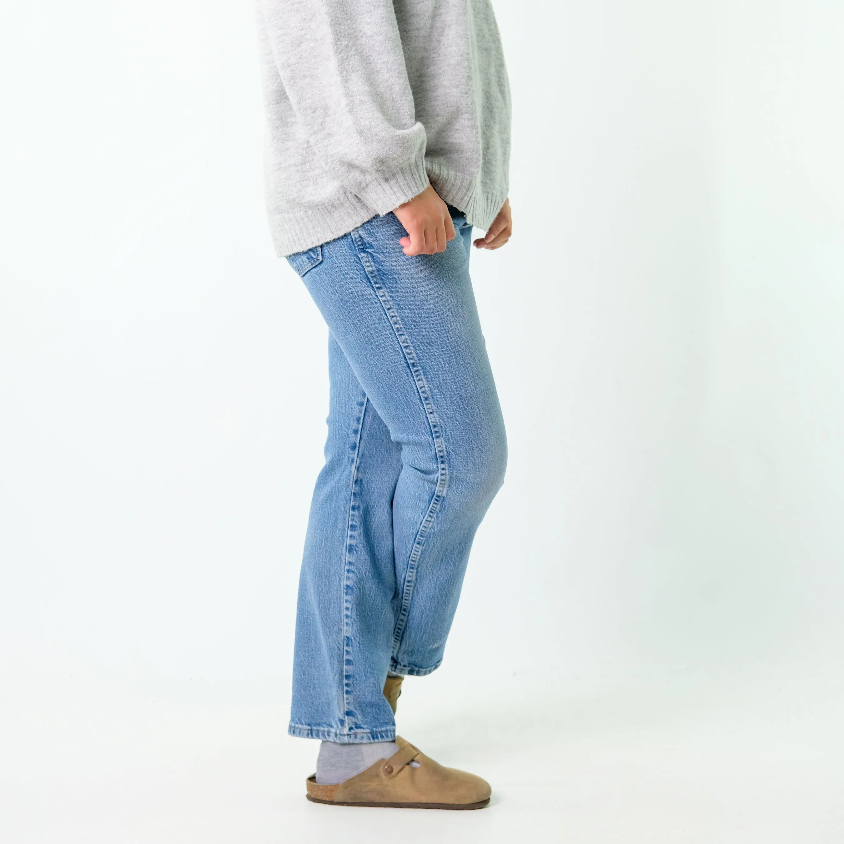 Blue 90s Wrangler Denim Jeans Baggy Pants (34x30)