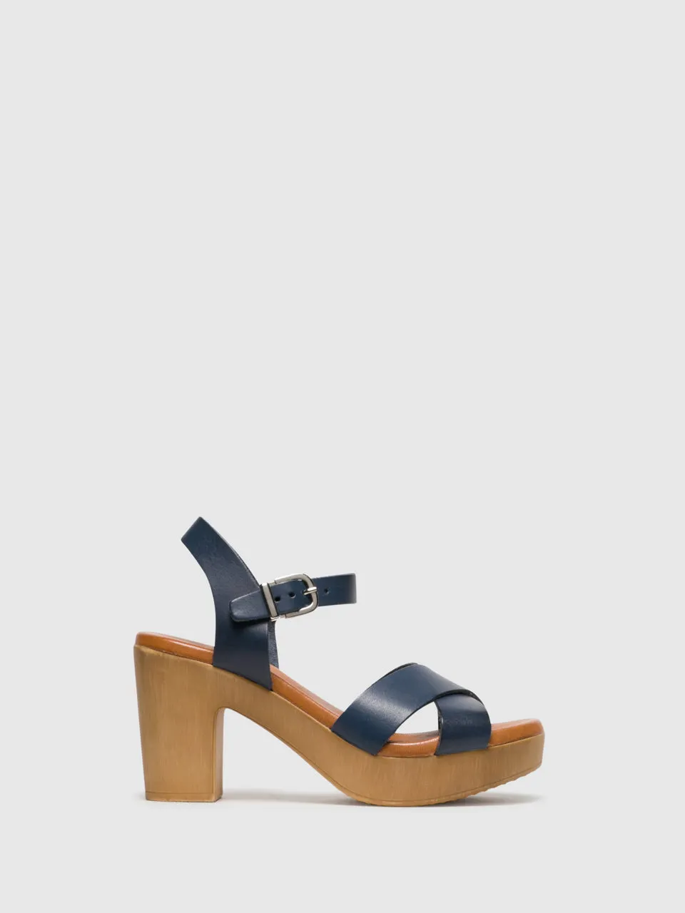 Blue Buckle Sandals