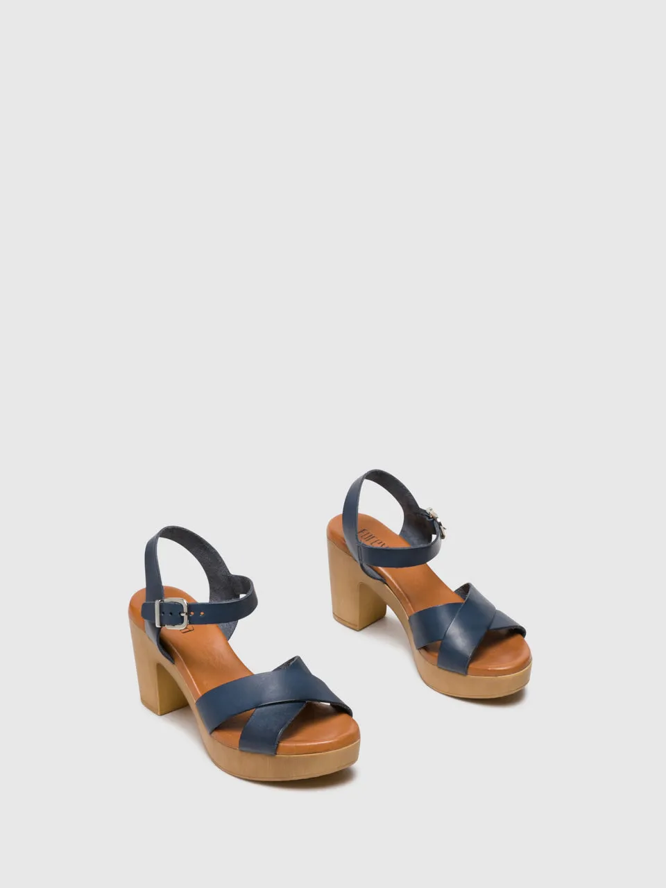 Blue Buckle Sandals