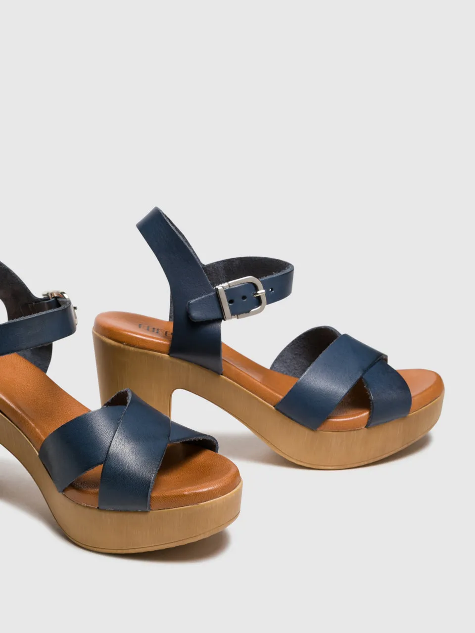 Blue Buckle Sandals