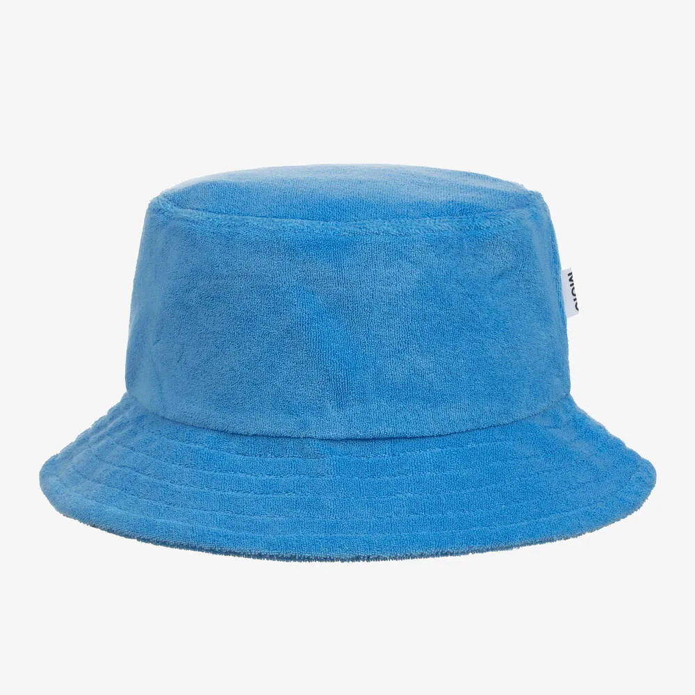 Blue Cotton Towelling Bucket Hat