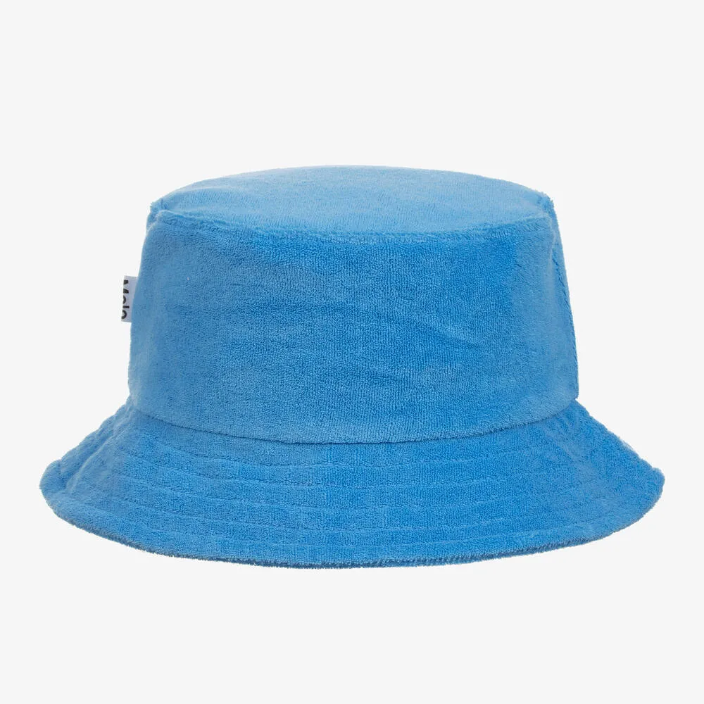 Blue Cotton Towelling Bucket Hat