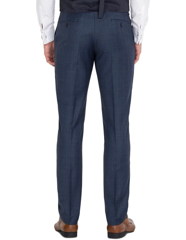 Blue Flat Front Trouser