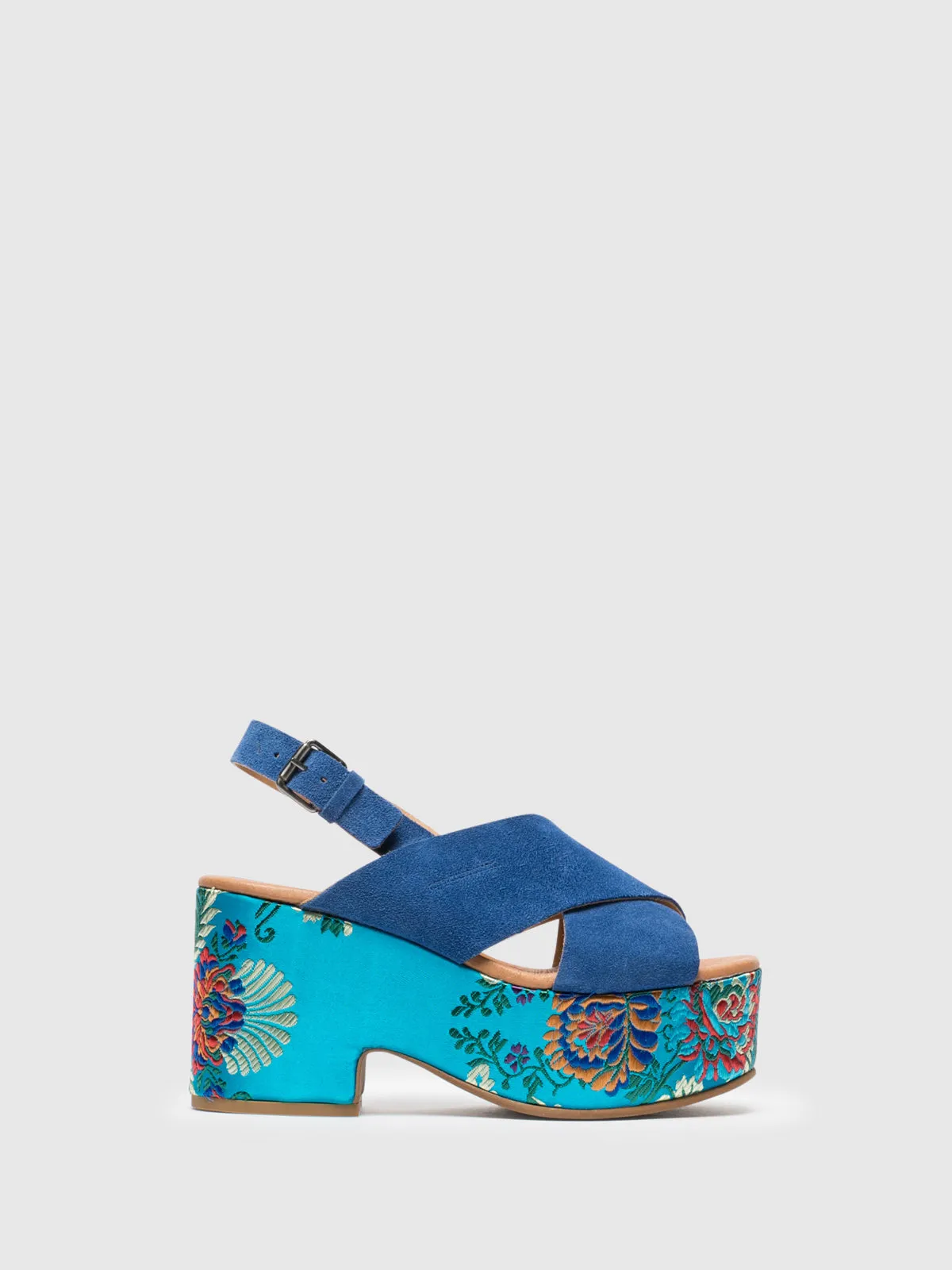 Blue Platform Sandals