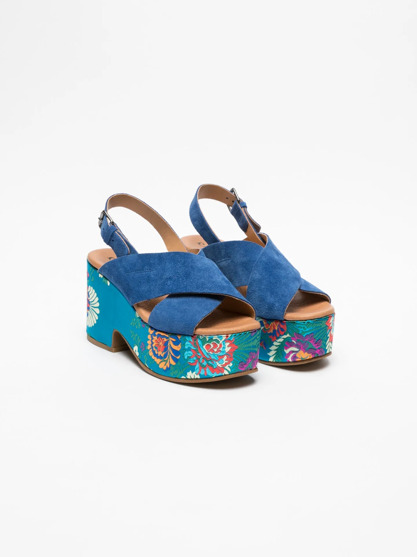 Blue Platform Sandals