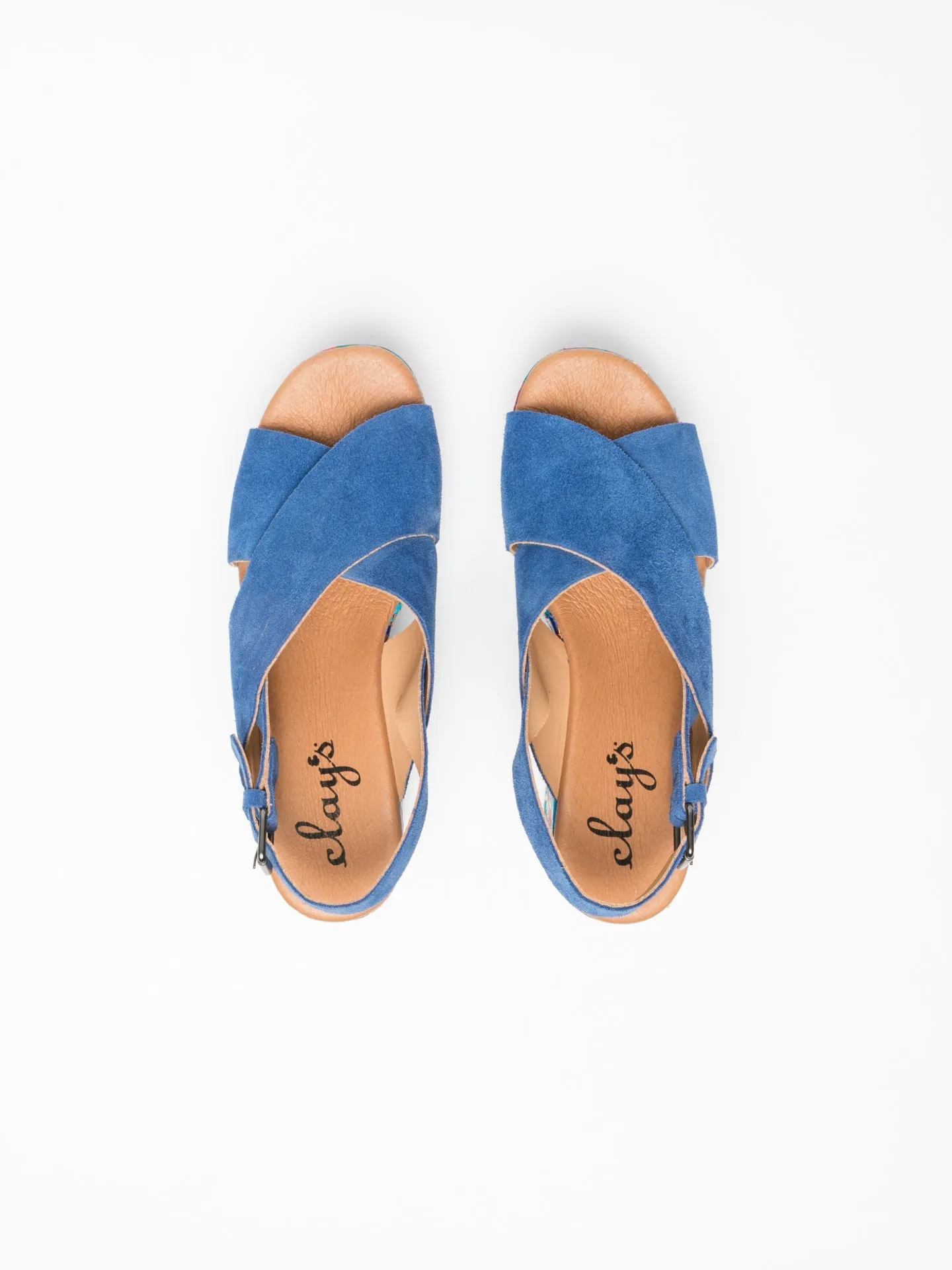 Blue Platform Sandals