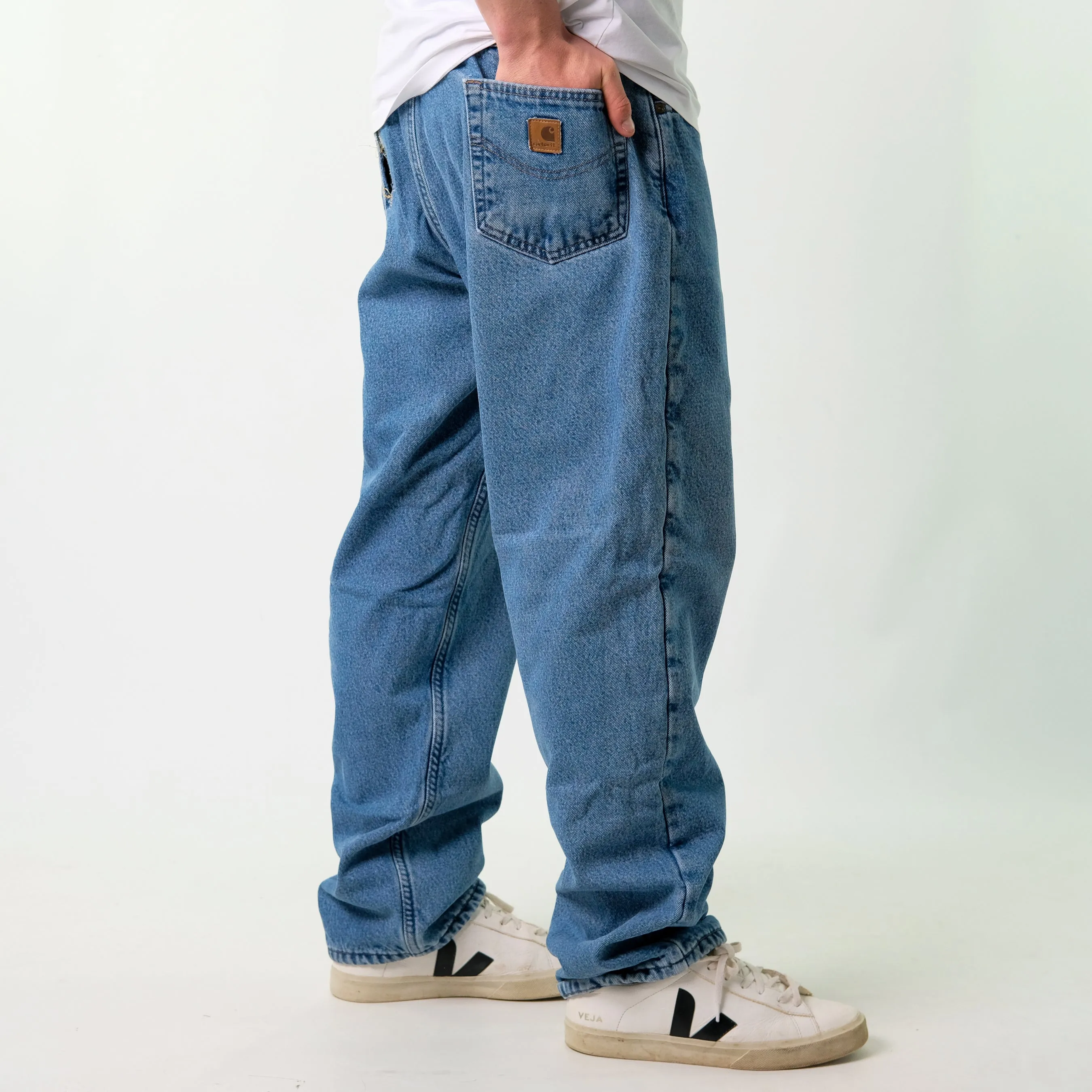 Blue y2ks Carhartt Denim Hip Hop Jeans Baggy Pants (38x32)