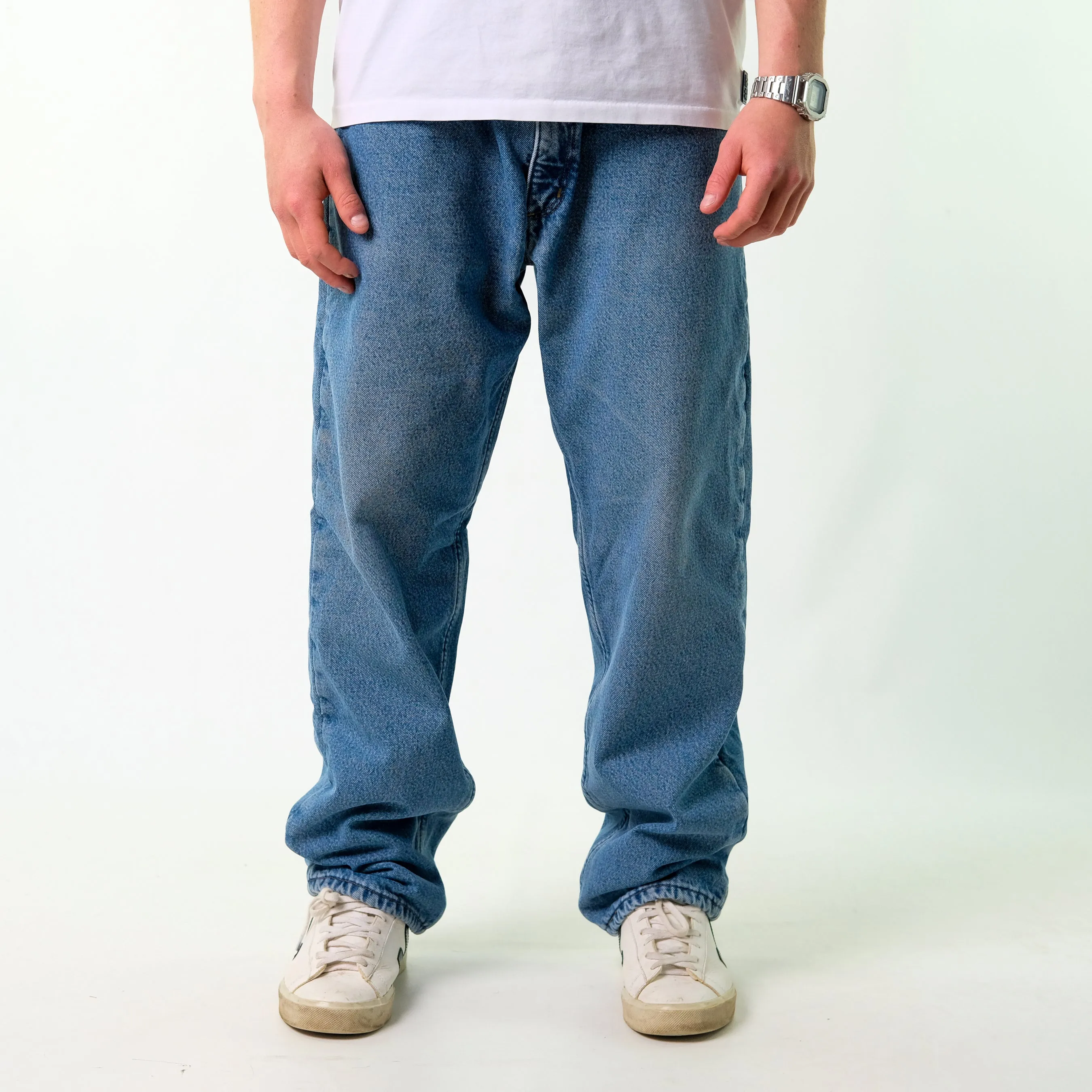 Blue y2ks Carhartt Denim Hip Hop Jeans Baggy Pants (38x32)