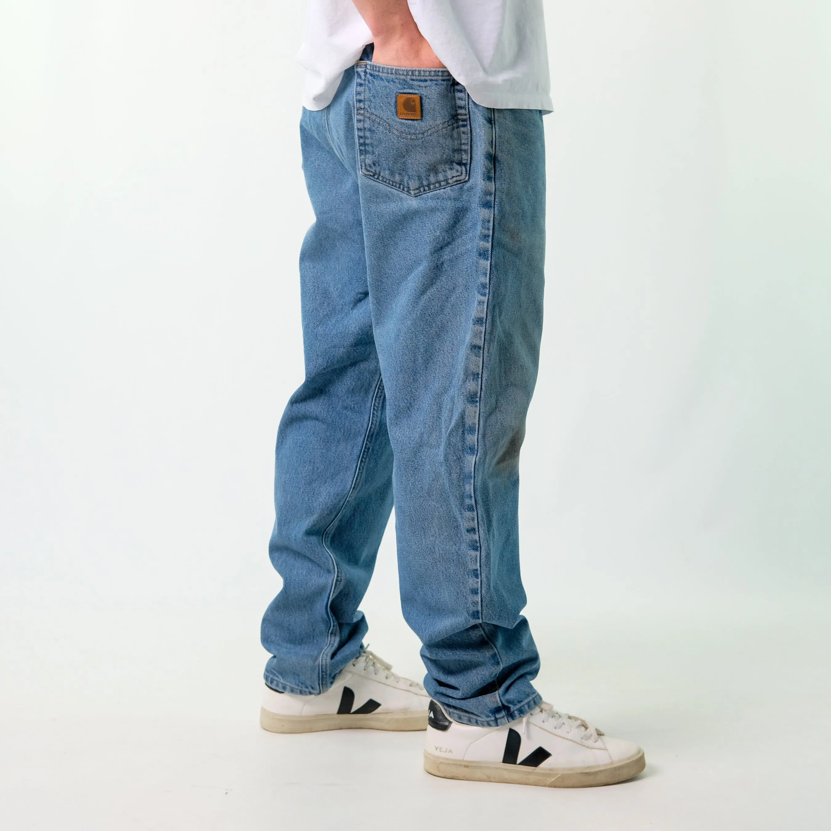 Blue y2ks Carhartt Denim Jeans Baggy Pants (38x32)