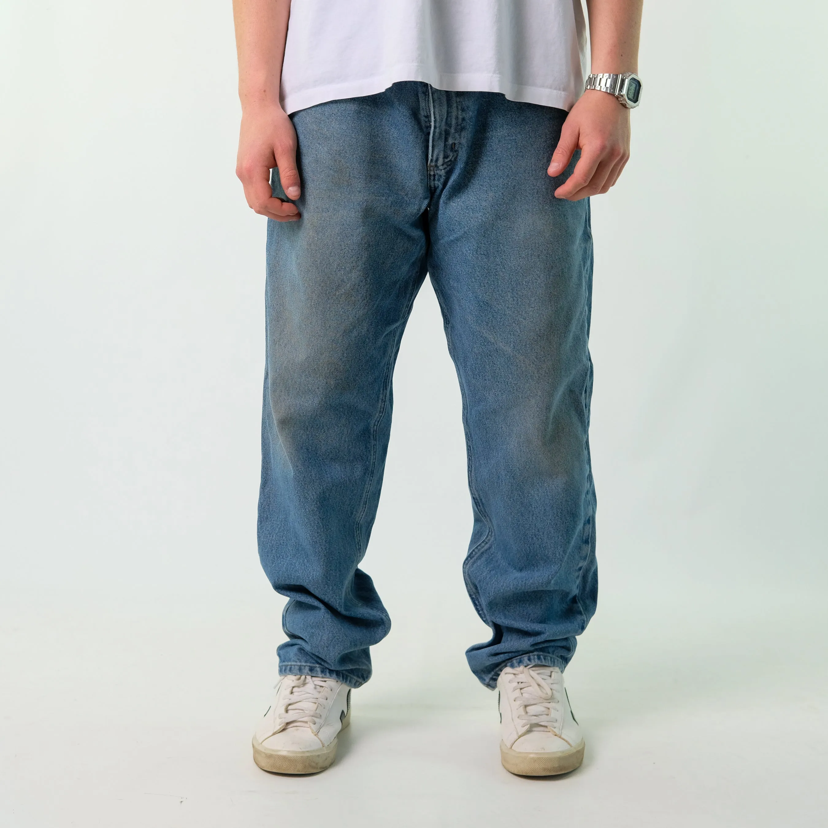 Blue y2ks Carhartt Denim Jeans Baggy Pants (38x32)