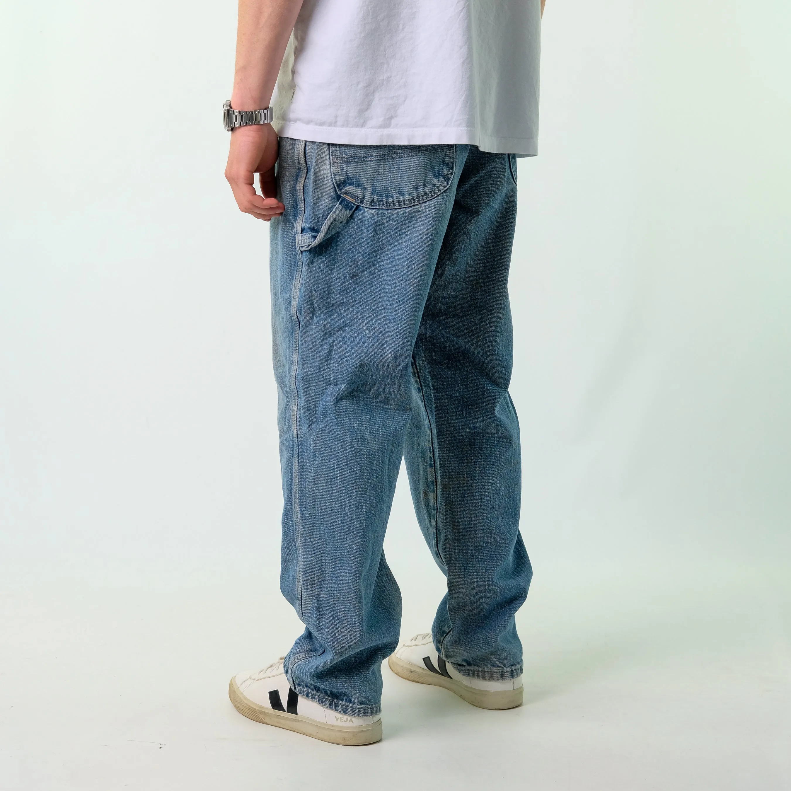 Blue y2ks Dickies Denim Carpenter Jeans Baggy Pants (38x30)