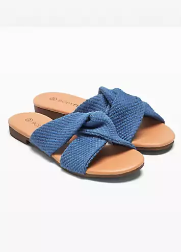 bonprix Twisted Strap Summer Slides | Grattan