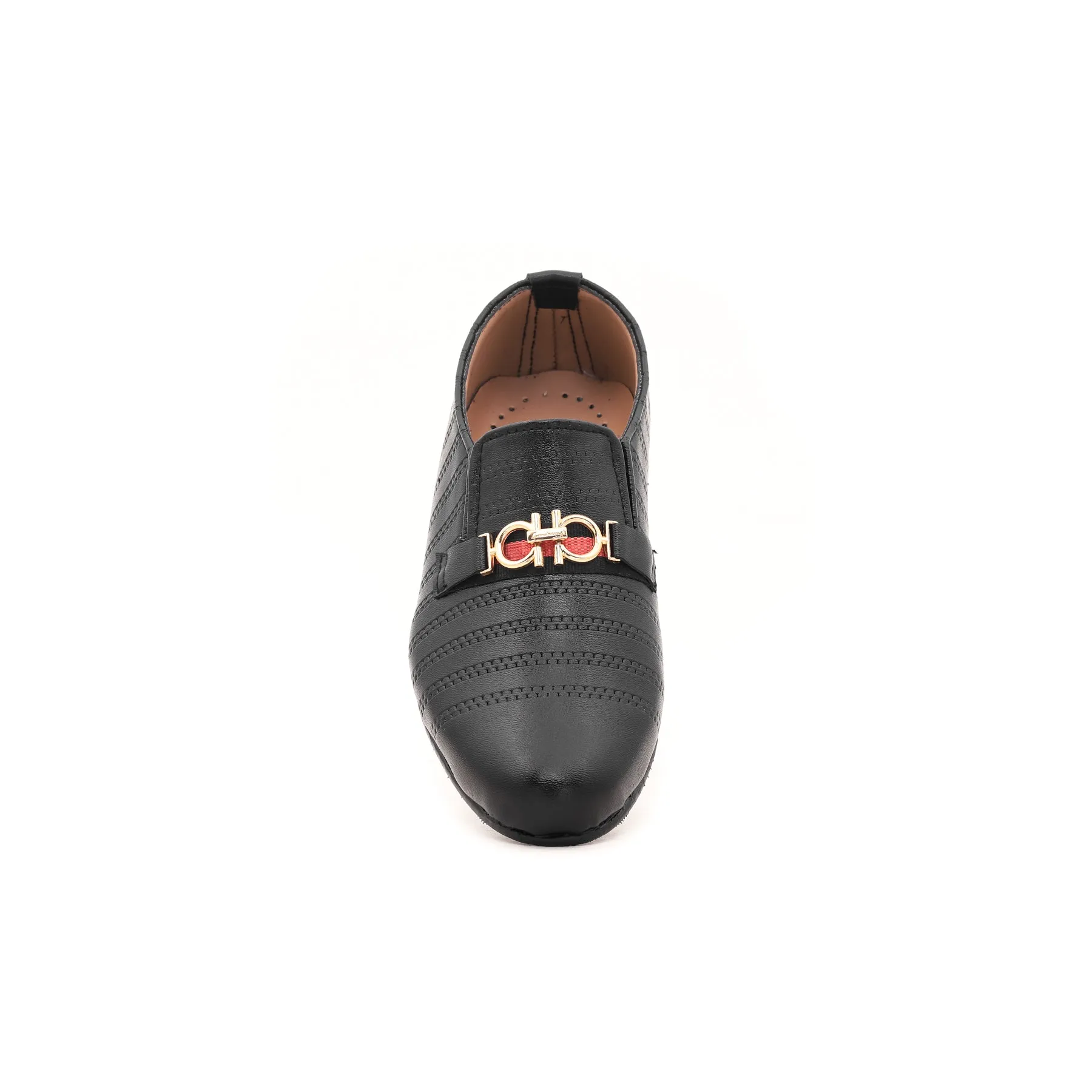 Boys Black Formal Moccasins KD0424