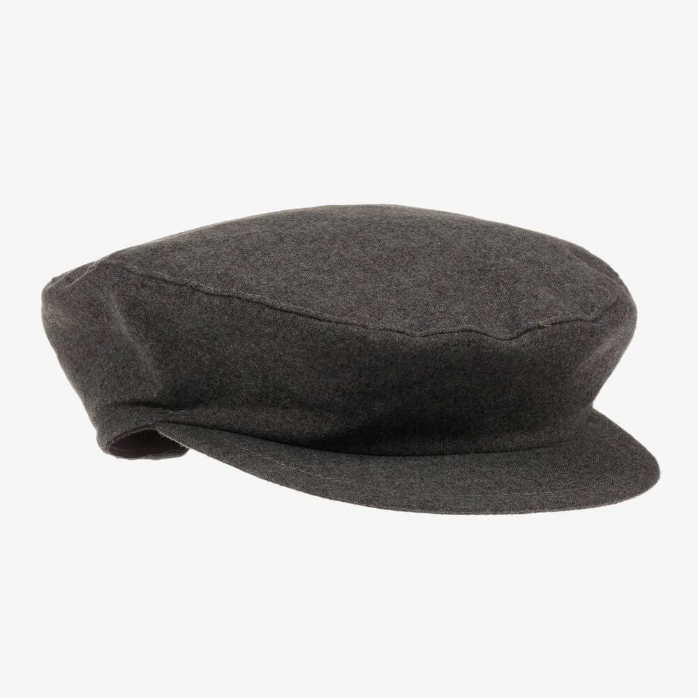 Boys Grey Flat Cap