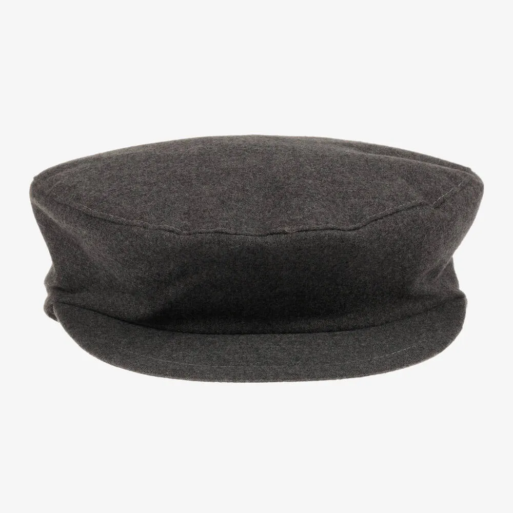 Boys Grey Flat Cap