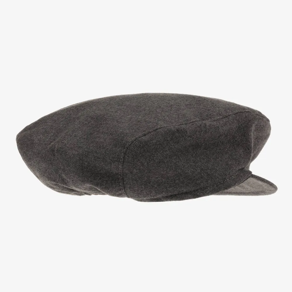 Boys Grey Flat Cap