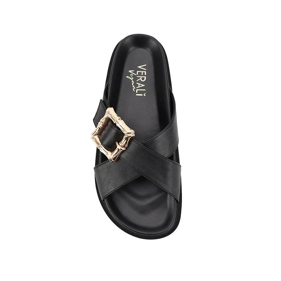 Bradford Footbed Slides - Black