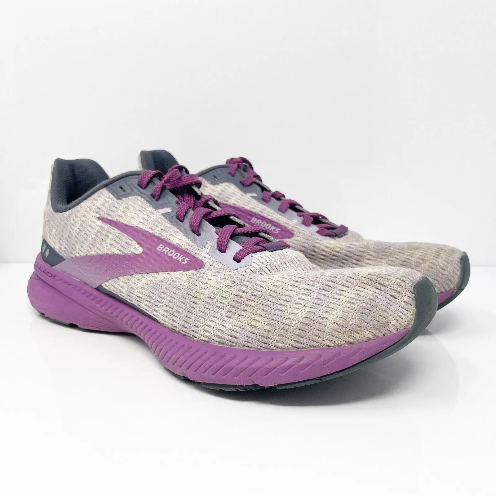 Brooks Womens Launch 8 1203451B594 Gray Running Shoes Sneakers Size 9.5 B