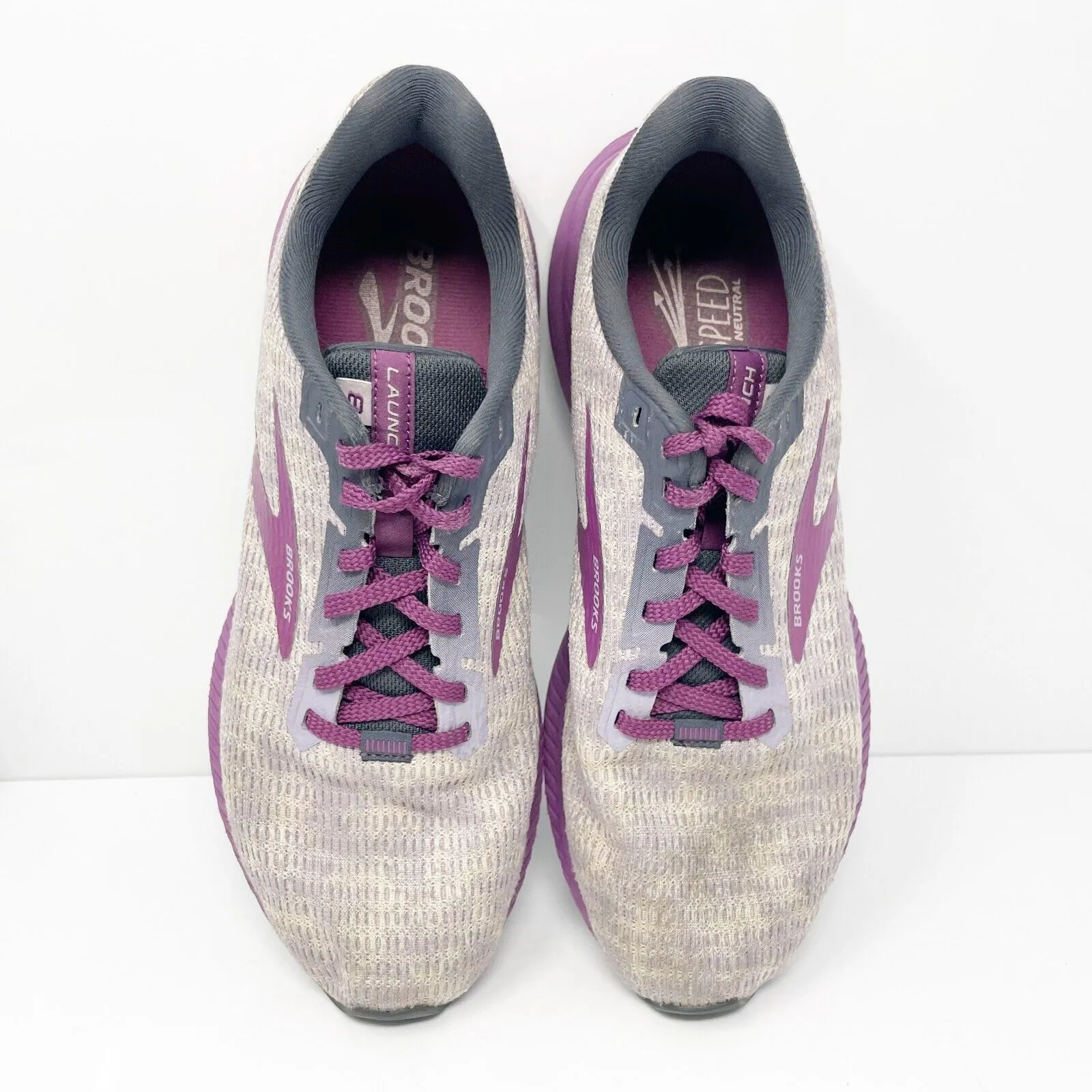 Brooks Womens Launch 8 1203451B594 Gray Running Shoes Sneakers Size 9.5 B