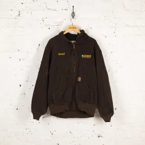 Brown Hooded Work Jacket