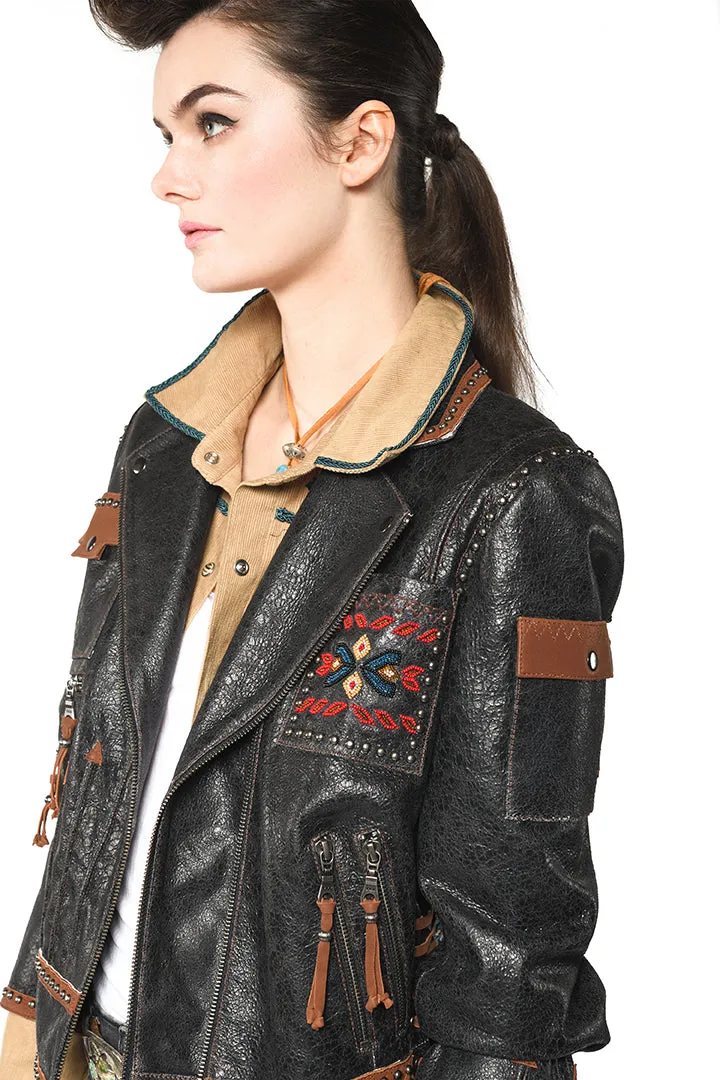 Buffalo Chase Biker Jacket by Double D Ranchwear