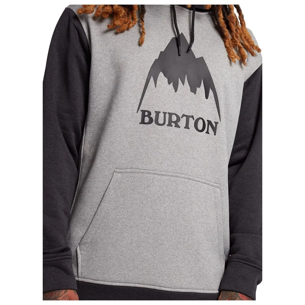 Burton Oak Hoodie in Grey Heather Black