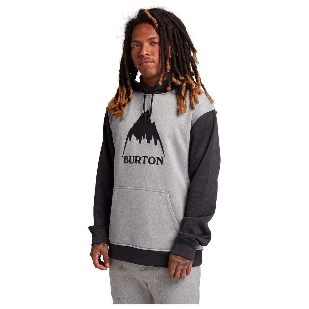 Burton Oak Hoodie in Grey Heather Black