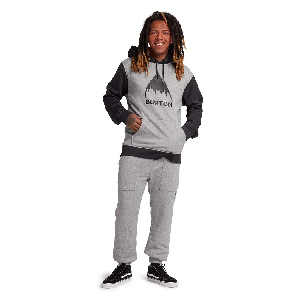 Burton Oak Hoodie in Grey Heather Black