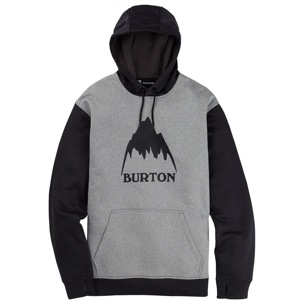 Burton Oak Hoodie in Grey Heather Black