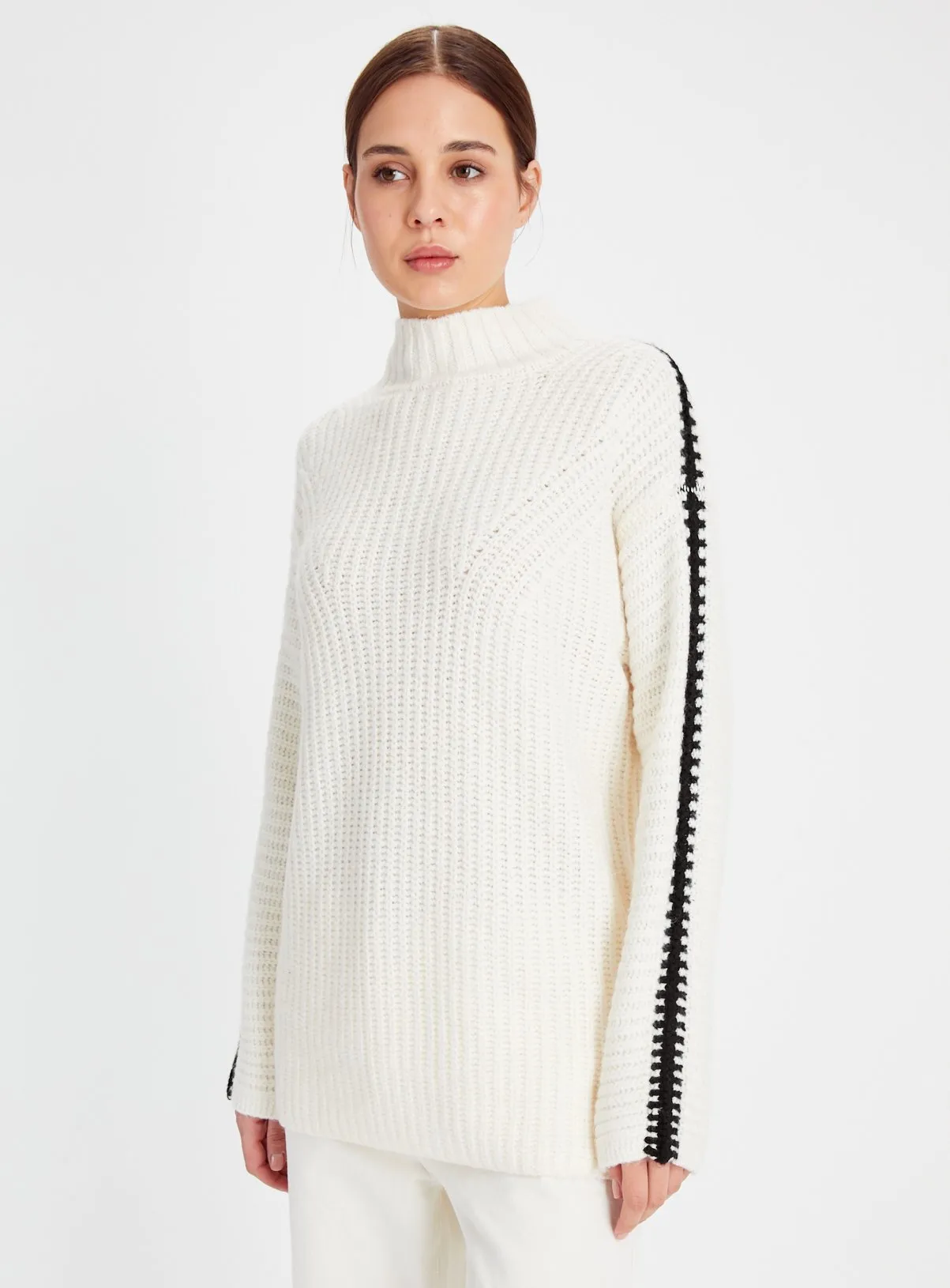 Cream Contrast Blanket Stitch Knitted Jumper - Tu Clothing €24 - Shop Now