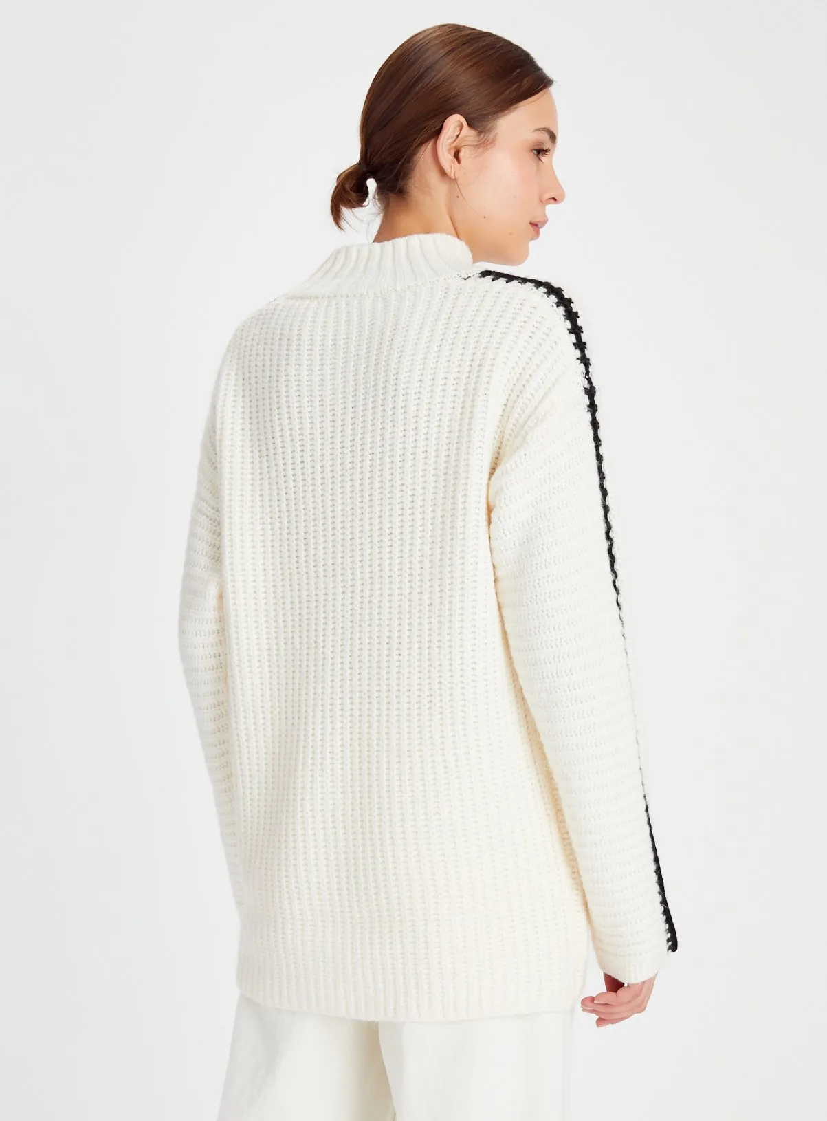 Cream Contrast Blanket Stitch Knitted Jumper - Tu Clothing €24 - Shop Now