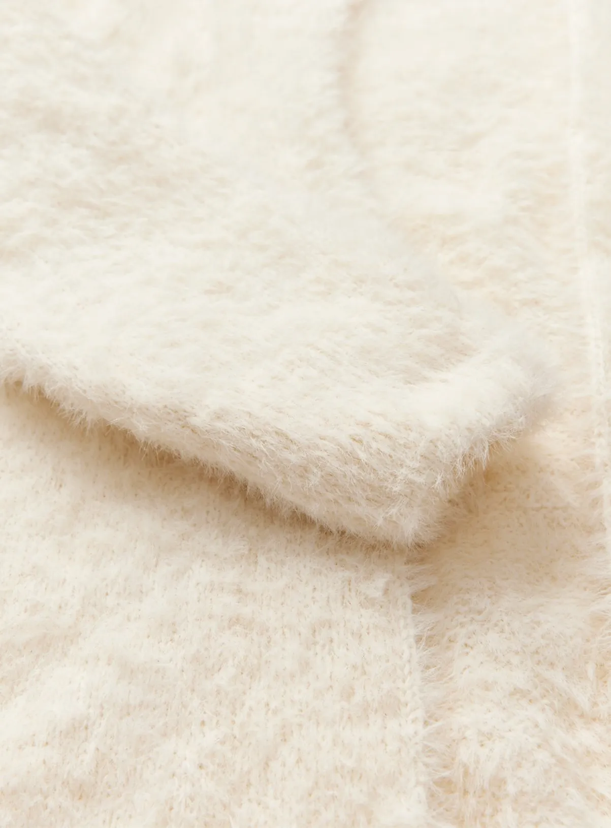 Cream Slouch Fluffy Cardigan for 6-year-olds - Shop Jumpers and Cardigans at Tu Clothing