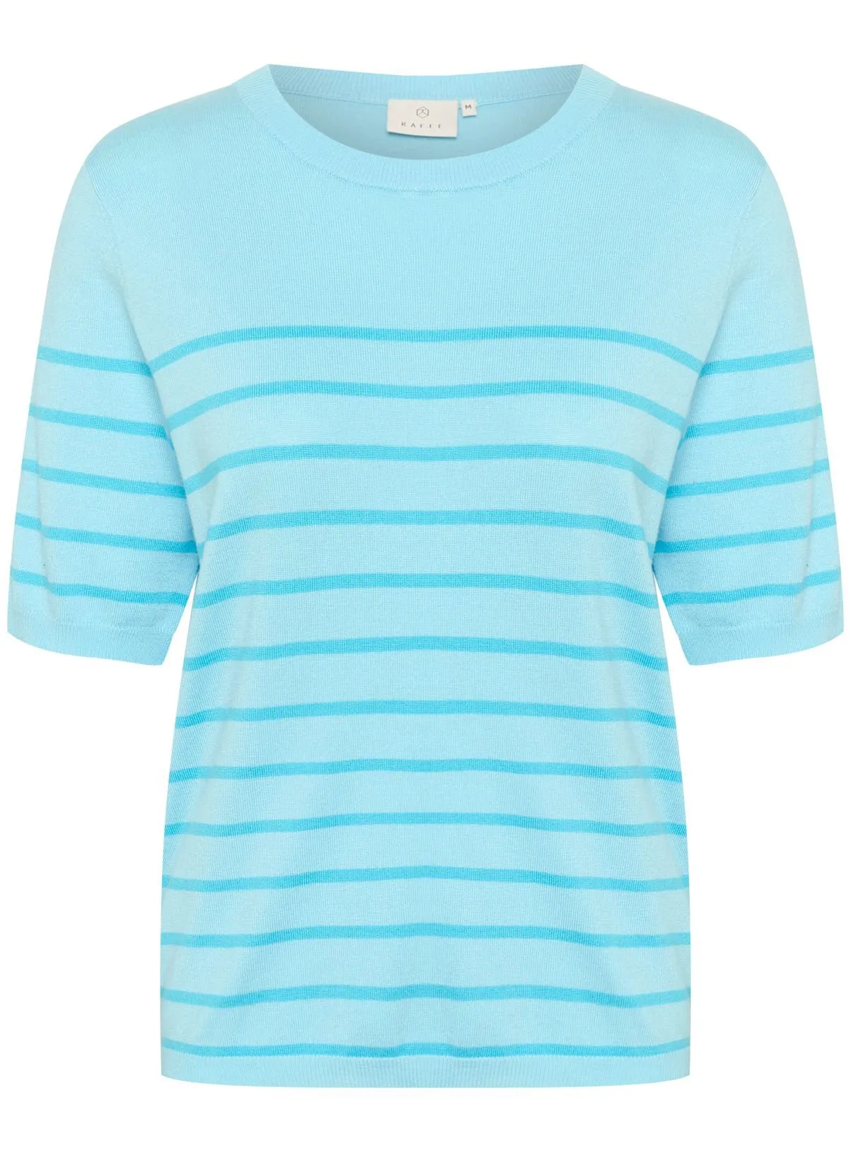 KAFFE Lizza Blue XL Short Sleeve Striped Pullover - Shop Jumpers at Tu