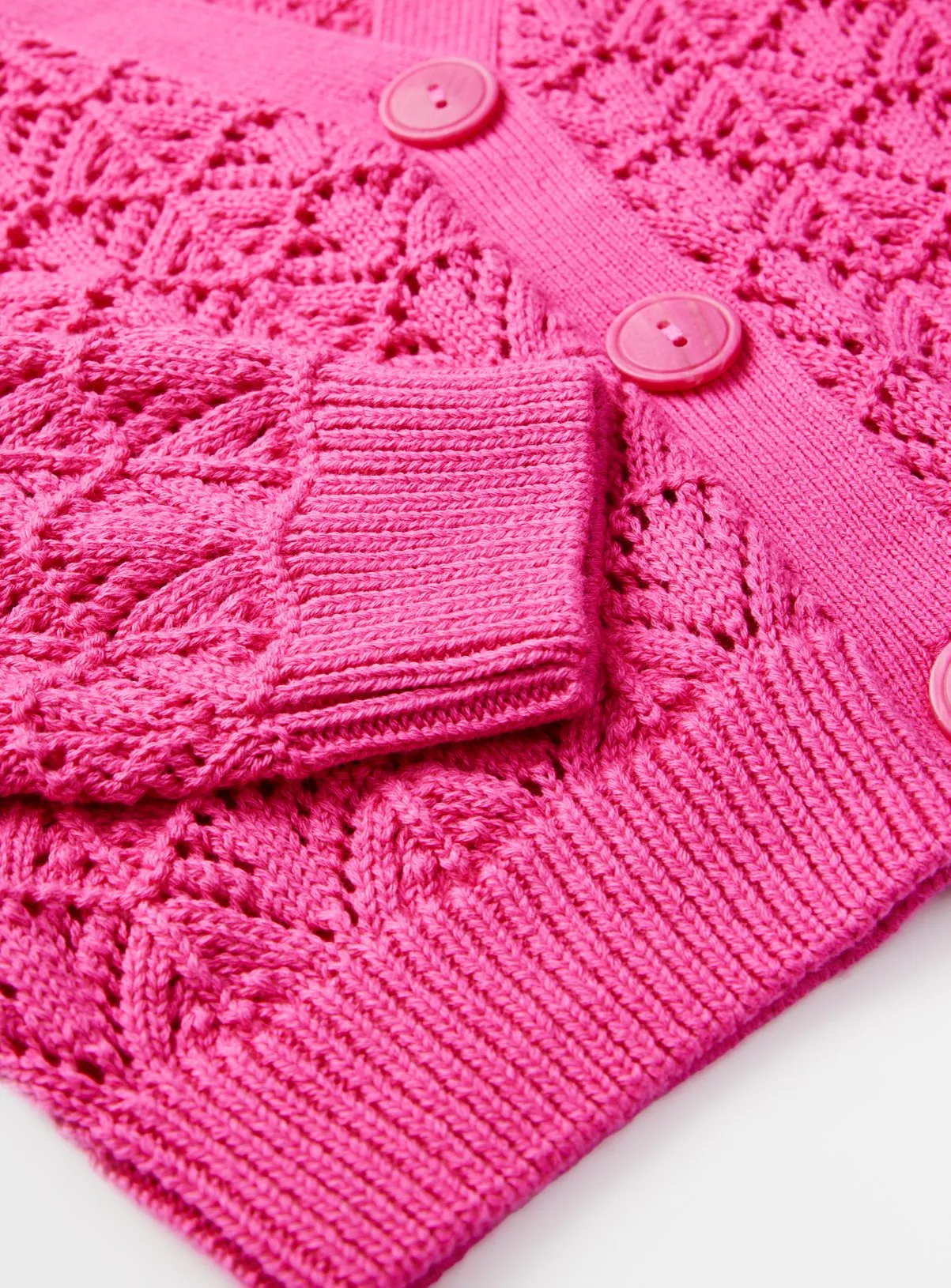 Neon Pink Cardigan - Size 11 years | Girls' Jumpers and Cardigans | Tu at Sainsbury's