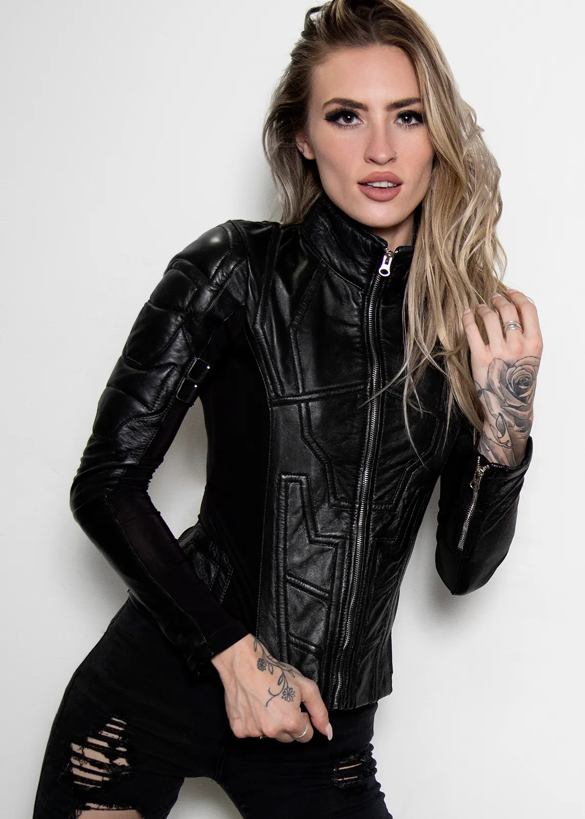 Buy Womens Black Widow Leather Moto Jacket 2020 | Natasha Romanoff