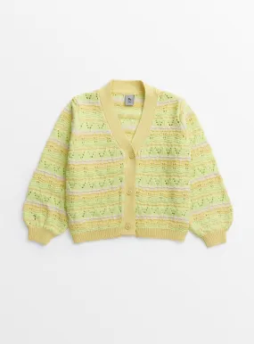 Yellow Tonal Stitch Cardigan for 6-Year-Olds - Jumpers and Cardigans - Tu Clothing