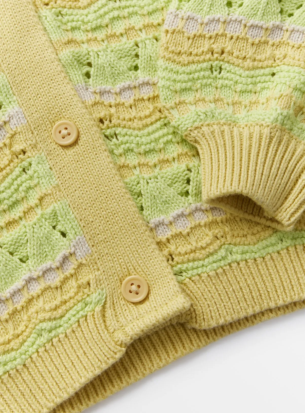 Yellow Tonal Stitch Cardigan for 6-Year-Olds - Jumpers and Cardigans - Tu Clothing