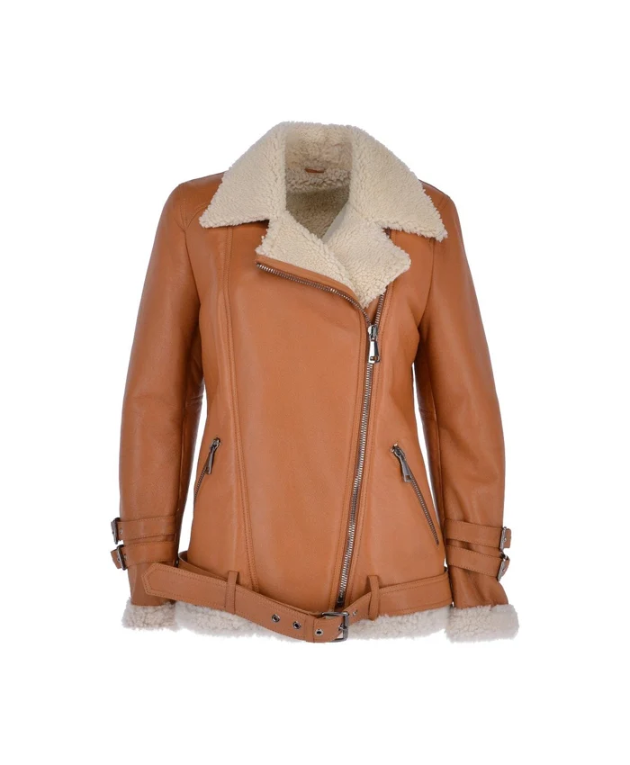 Stylish Shearling Aviator Jacket - William Jacket