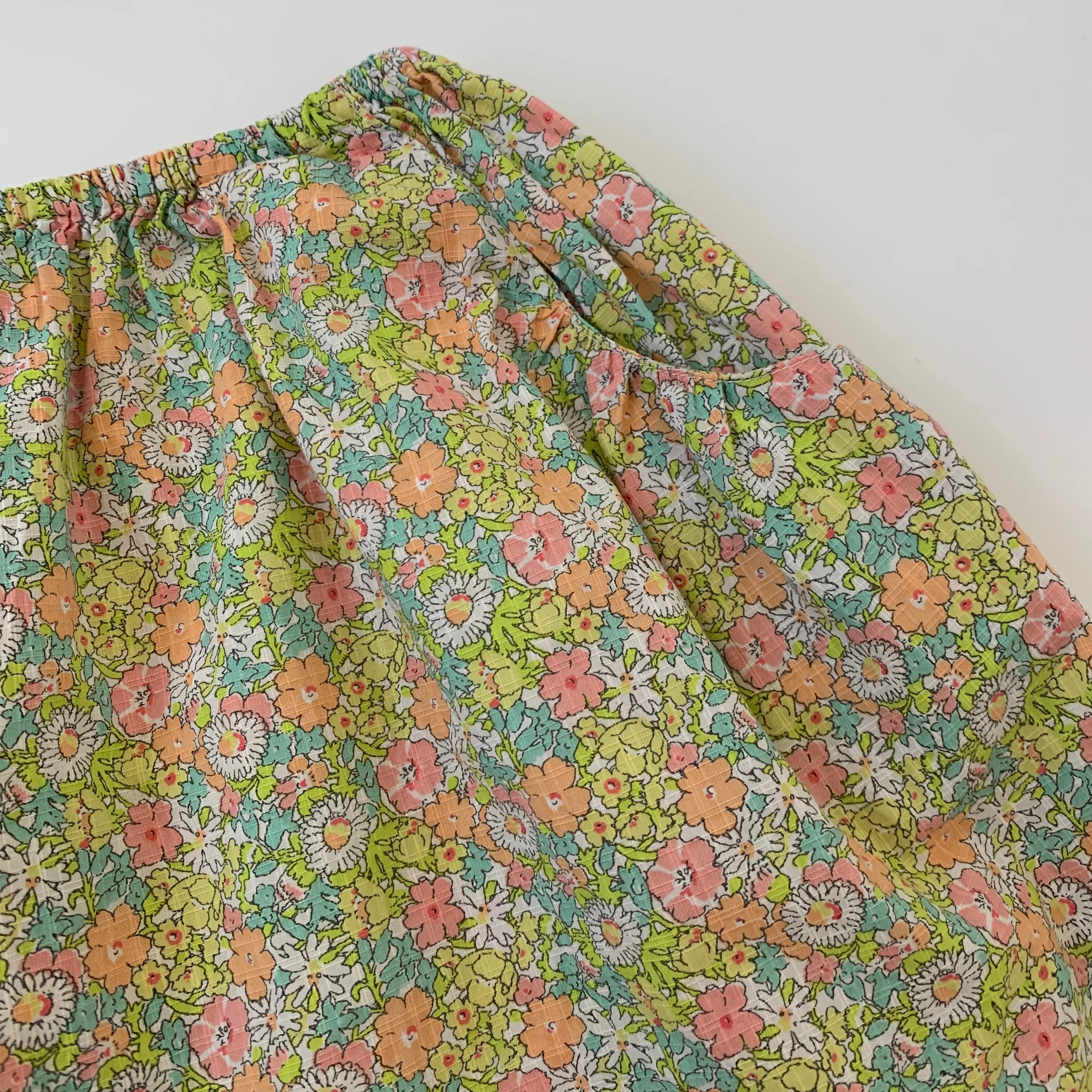 Caramel Neon Liberty Print Cotton Skirt for Girls - Size 3 Years