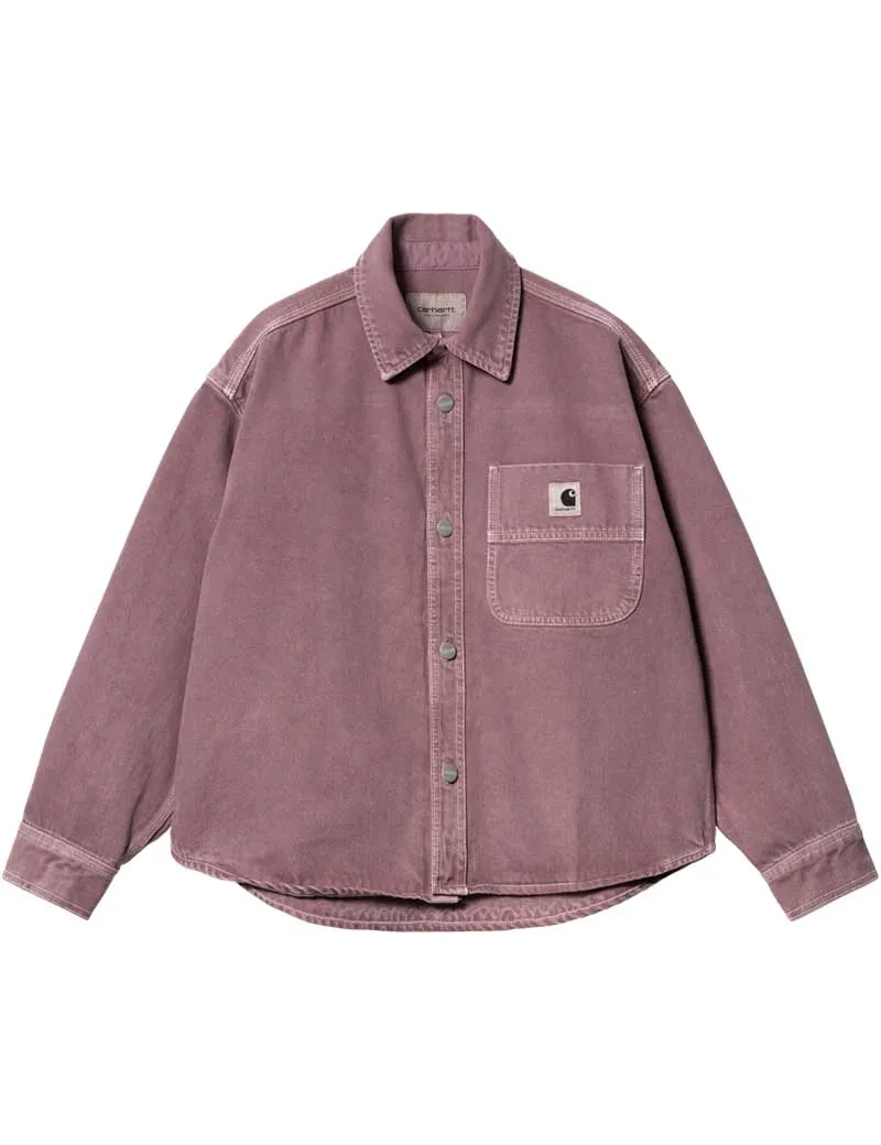 Carhartt Wip W' Georgia Shirt Jacket Dusty Fuchsia Stone Dyed