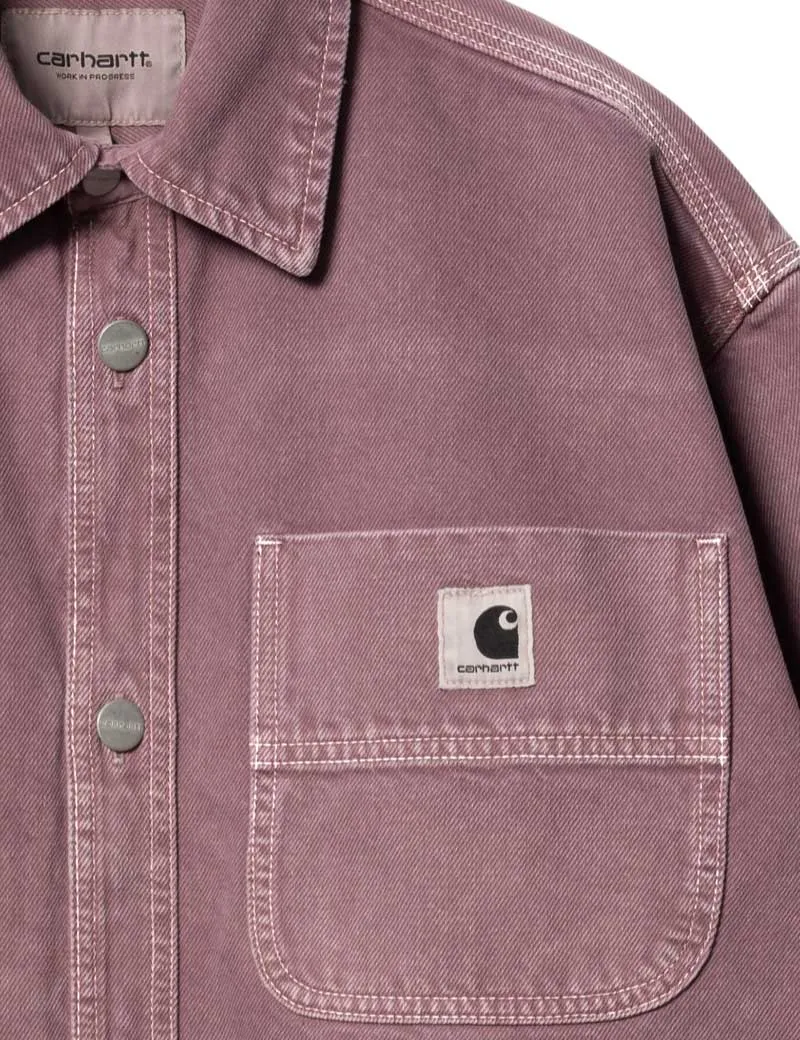 Carhartt Wip W' Georgia Shirt Jacket Dusty Fuchsia Stone Dyed